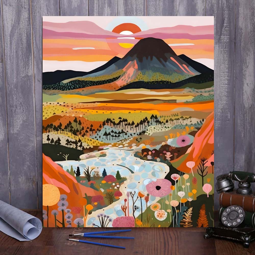 "Colorful Yellowstone" Series by ColourMost™ #20 - 'Quanta' | Original Paint by Numbers (16"x20" / 40x50cm) | Also ship to UK, CA, AU, and NZ