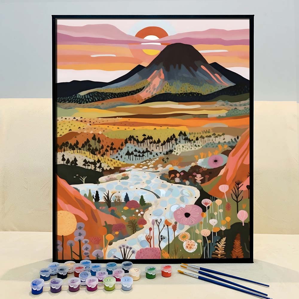 "Colorful Yellowstone" Series by ColourMost™ #20 - 'Quanta' | Original Paint by Numbers (16"x20" / 40x50cm) | Also ship to UK, CA, AU, and NZ