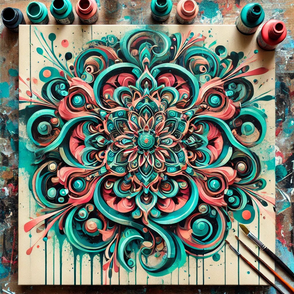 "Serenity Mandalas" Series by ColourMost™ #26 | Original Paint by Numbers (16"x16" / 40x40cm)