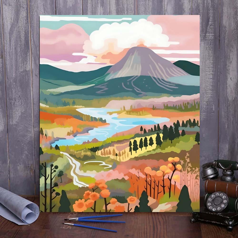 "Colorful Yellowstone" Series by ColourMost™ #21 - 'Flare' | Original Paint by Numbers (16"x20" / 40x50cm) | Also ship to UK, CA, AU, and NZ