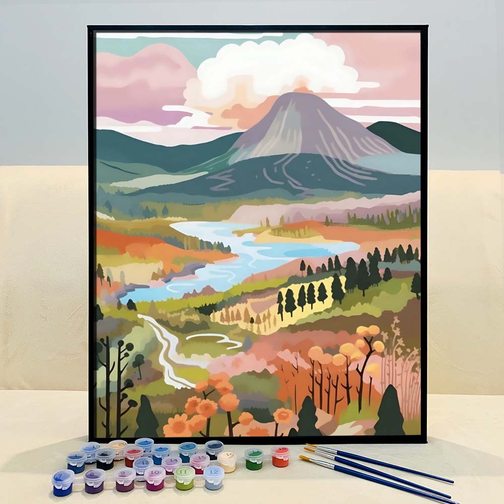 "Colorful Yellowstone" Series by ColourMost™ #21 - 'Flare' | Original Paint by Numbers (16"x20" / 40x50cm) | Also ship to UK, CA, AU, and NZ