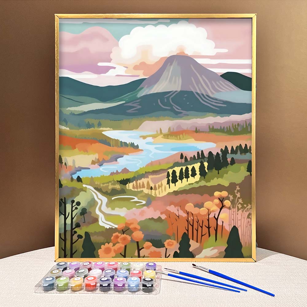 "Colorful Yellowstone" Series by ColourMost™ #21 - 'Flare' | Original Paint by Numbers (16"x20" / 40x50cm) | Also ship to UK, CA, AU, and NZ