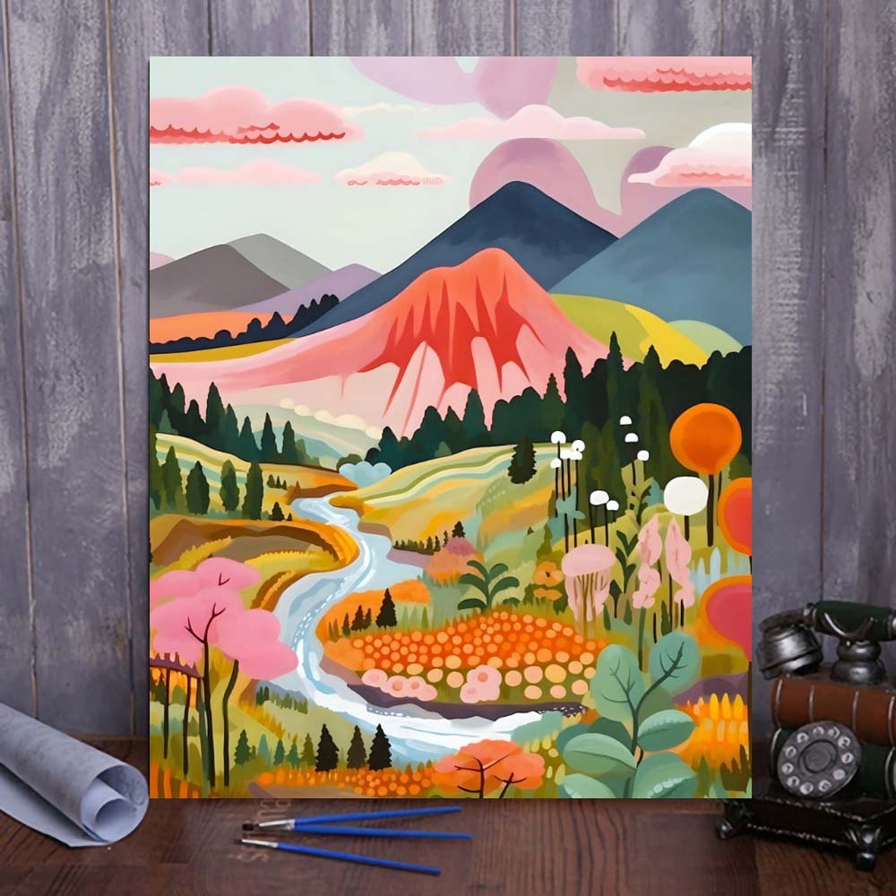 "Colorful Yellowstone" Series by ColourMost™ #22 - 'Glisten' | Original Paint by Numbers (16"x20" / 40x50cm) | Also ship to UK, CA, AU, and NZ