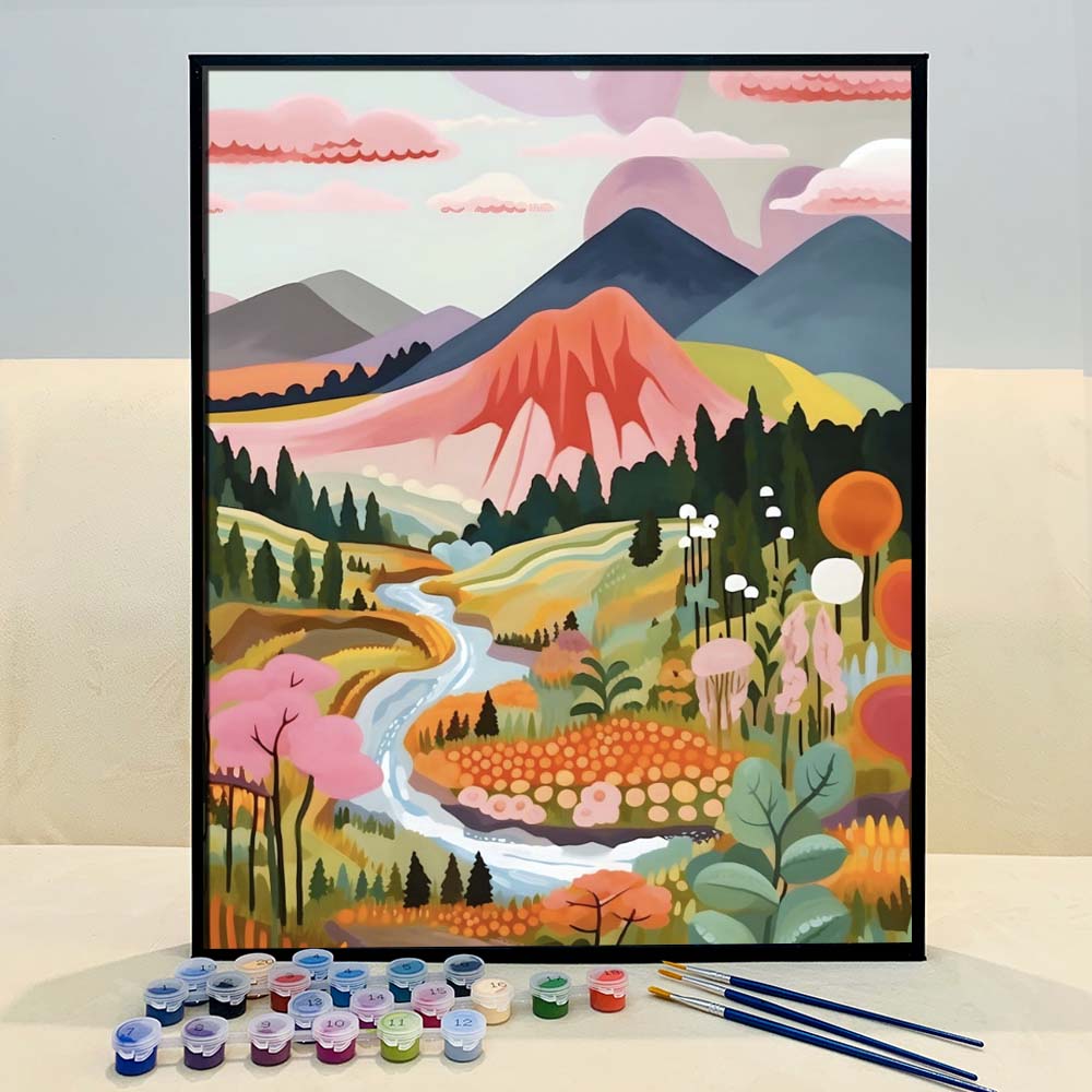 "Colorful Yellowstone" Series by ColourMost™ #22 - 'Glisten' | Original Paint by Numbers (16"x20" / 40x50cm) | Also ship to UK, CA, AU, and NZ