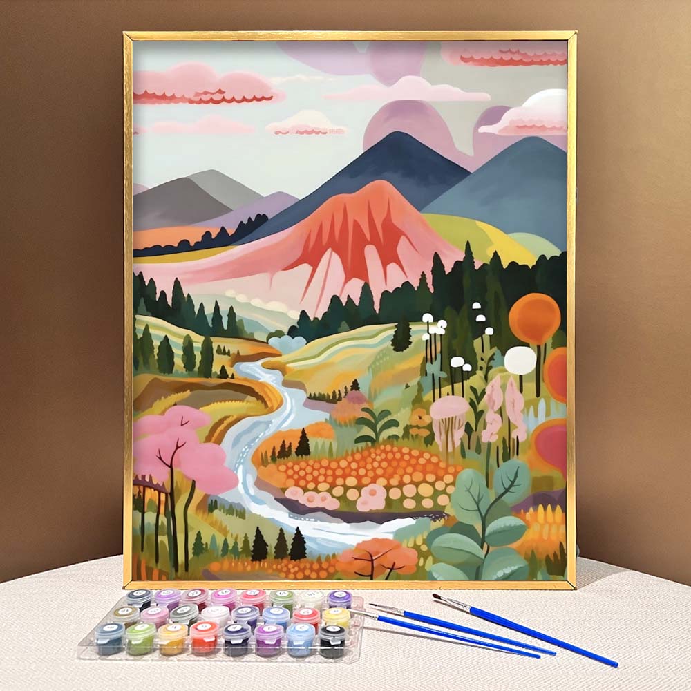 "Colorful Yellowstone" Series by ColourMost™ #22 - 'Glisten' | Original Paint by Numbers (16"x20" / 40x50cm) | Also ship to UK, CA, AU, and NZ