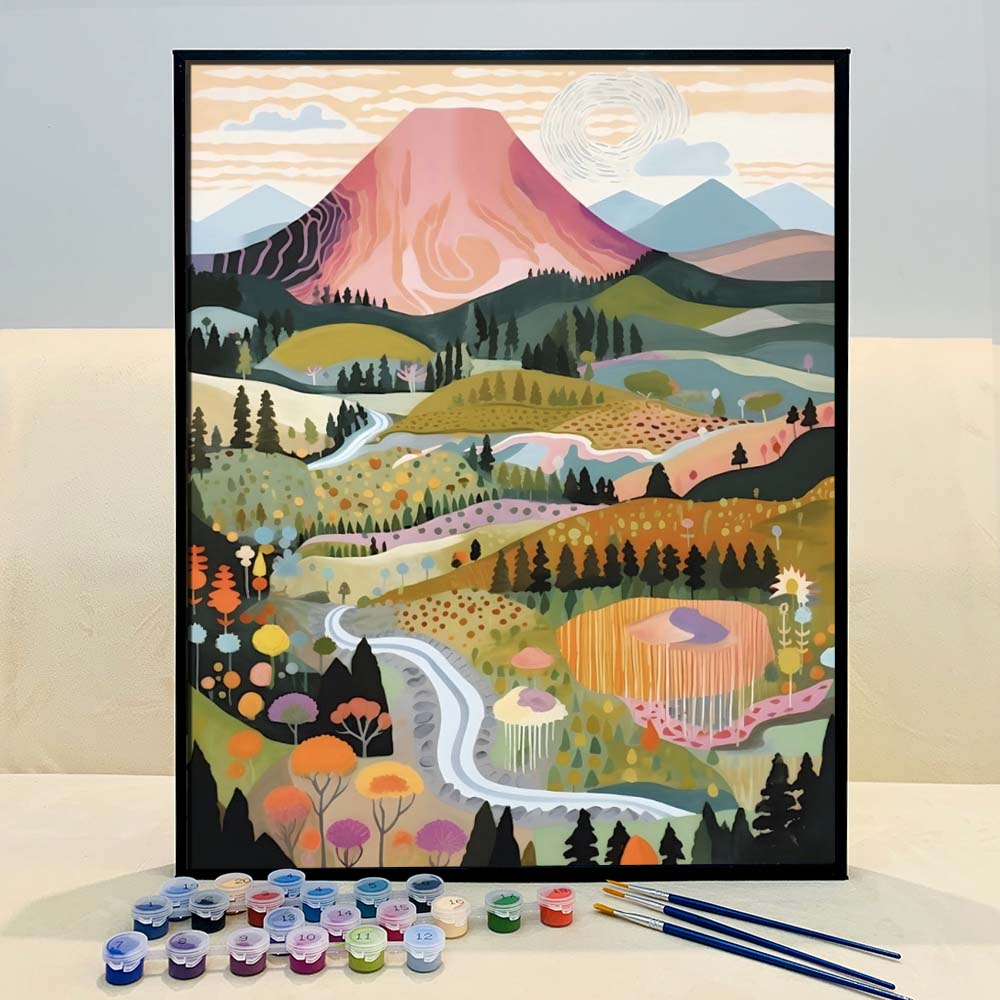 "Colorful Yellowstone" Series by ColourMost™ #23 - 'Aether' | Original Paint by Numbers (16"x20" / 40x50cm) | Also ship to UK, CA, AU, and NZ