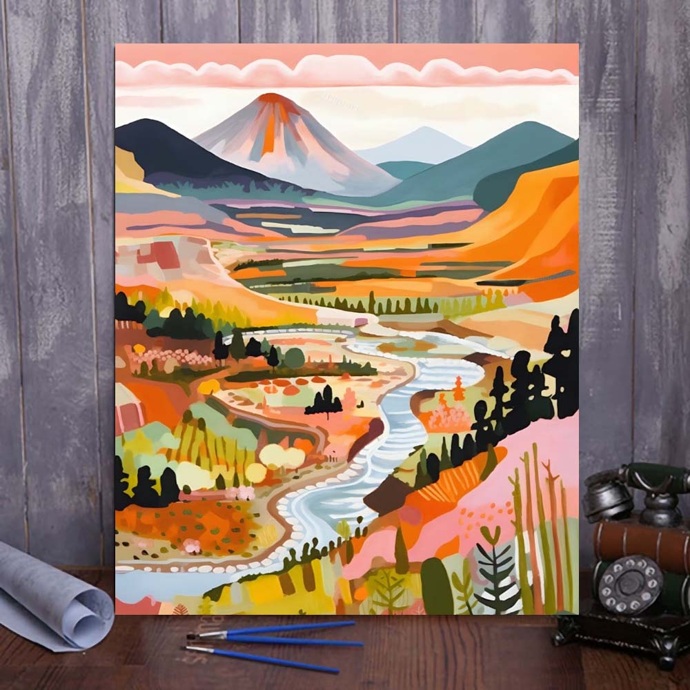 "Colorful Yellowstone" Series by ColourMost™ #24 - 'Lyric' | Original Paint by Numbers (16"x20" / 40x50cm) | Also ship to UK, CA, AU, and NZ