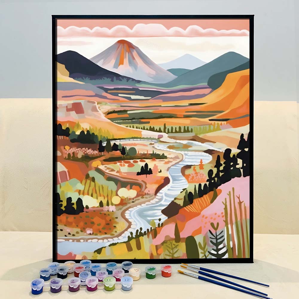 "Colorful Yellowstone" Series by ColourMost™ #24 - 'Lyric' | Original Paint by Numbers (16"x20" / 40x50cm) | Also ship to UK, CA, AU, and NZ