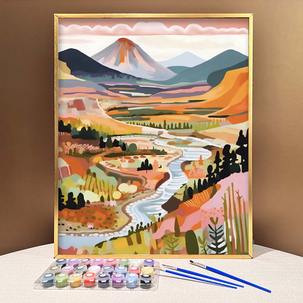 "Colorful Yellowstone" Series by ColourMost™ #24 - 'Lyric' | Original Paint by Numbers (16"x20" / 40x50cm) | Also ship to UK, CA, AU, and NZ