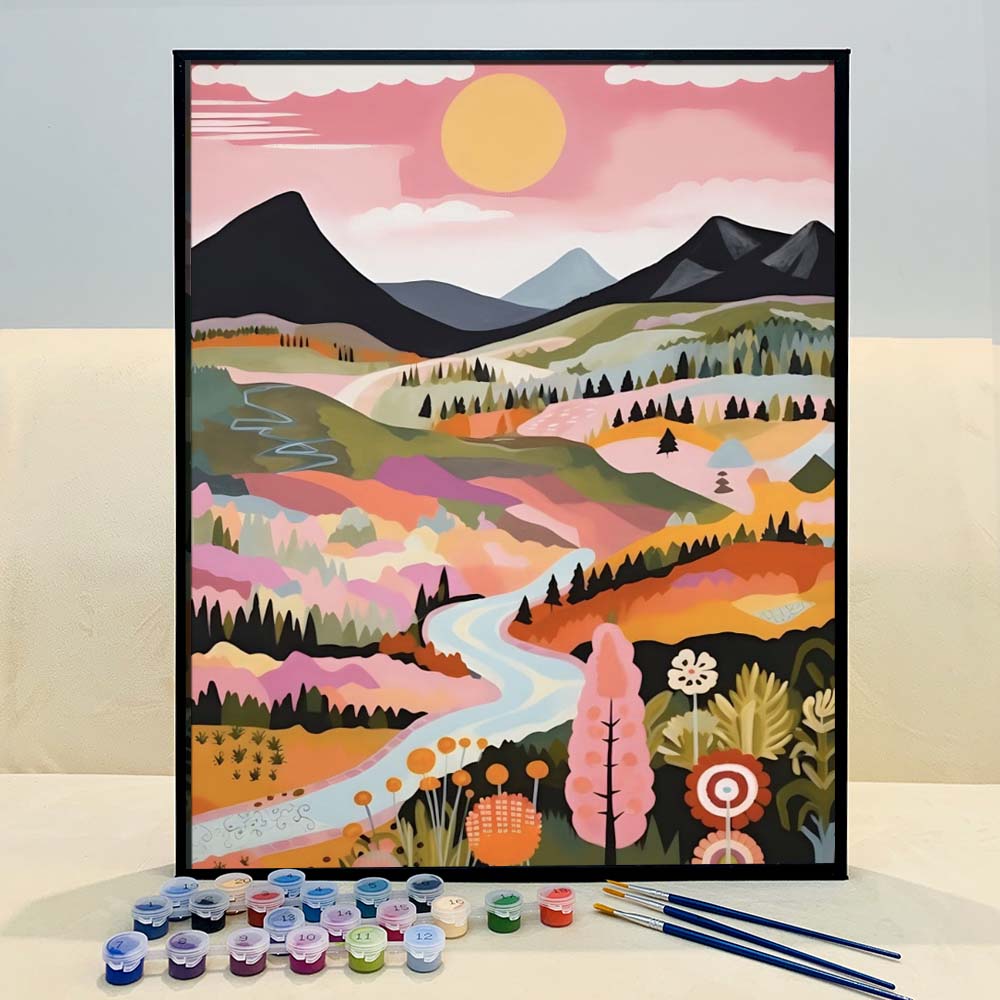 "Colorful Yellowstone" Series by ColourMost™ #26 - 'Echelon' | Original Paint by Numbers (16"x20" / 40x50cm) | Also ship to UK, CA, AU, and NZ