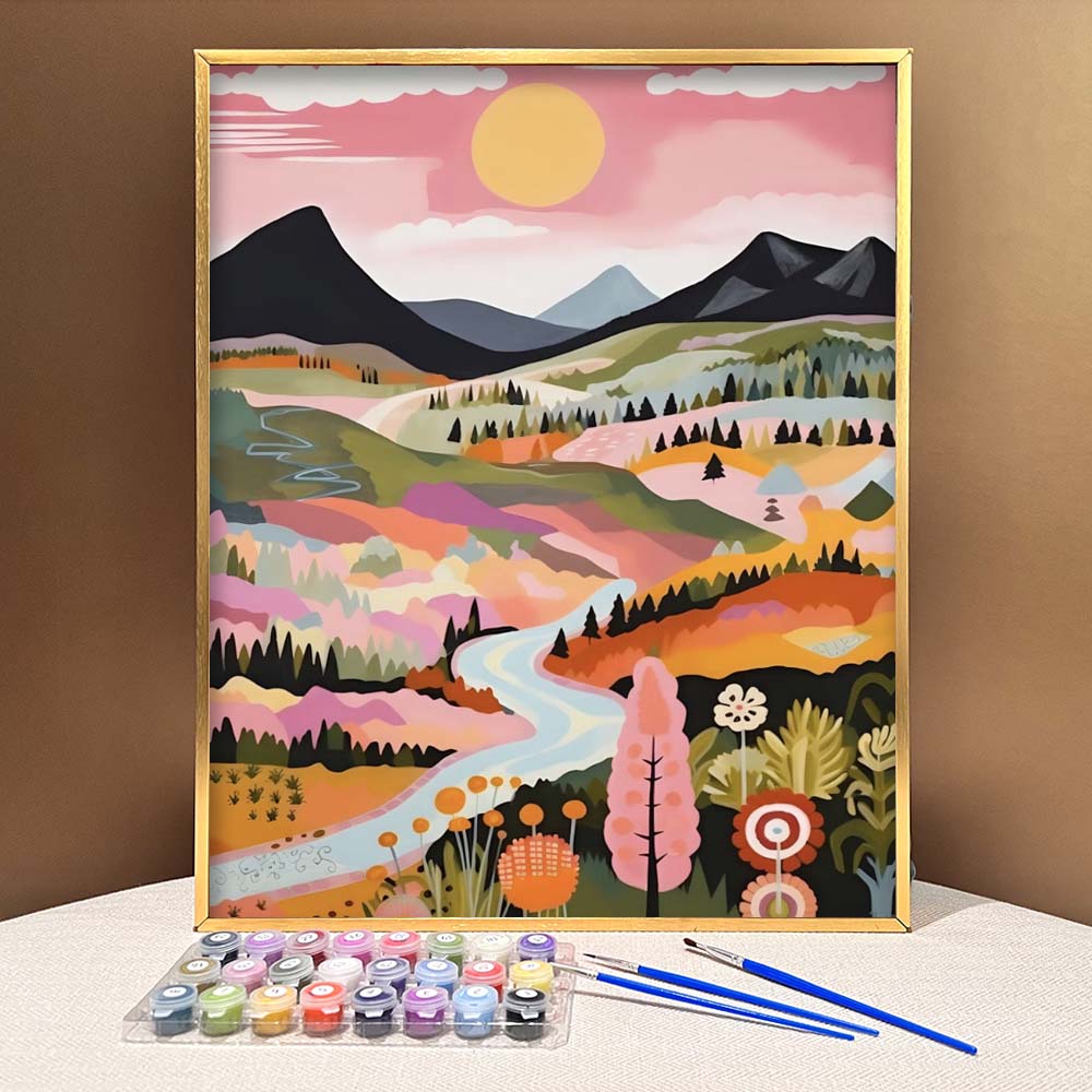 "Colorful Yellowstone" Series by ColourMost™ #26 - 'Echelon' | Original Paint by Numbers (16"x20" / 40x50cm) | Also ship to UK, CA, AU, and NZ