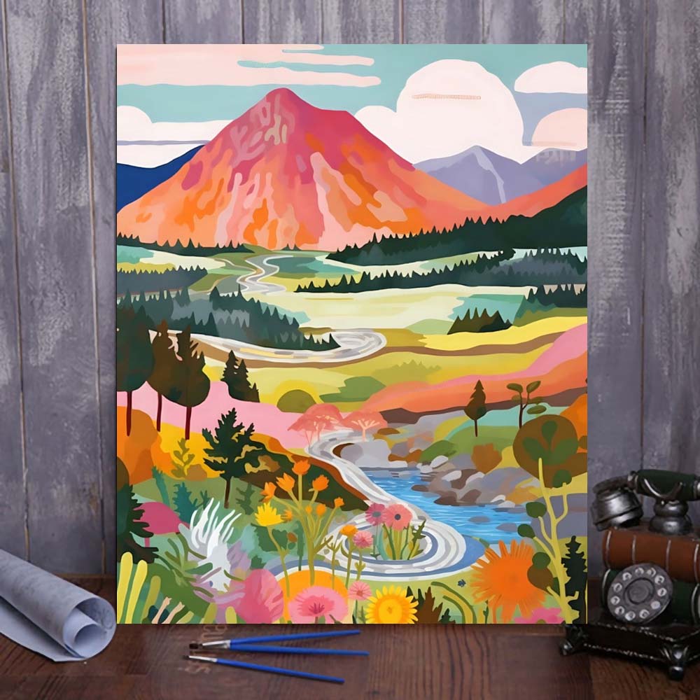 "Colorful Yellowstone" Series by ColourMost™ #27 - 'Jive' | Original Paint by Numbers (16"x20" / 40x50cm) | Also ship to UK, CA, AU, and NZ