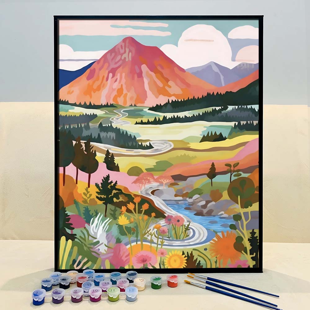 "Colorful Yellowstone" Series by ColourMost™ #27 - 'Jive' | Original Paint by Numbers (16"x20" / 40x50cm) | Also ship to UK, CA, AU, and NZ