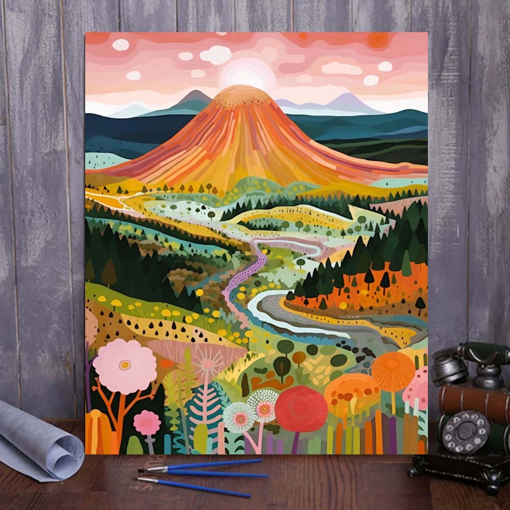 "Colorful Yellowstone" Series by ColourMost™ #28 - 'Chroma' | Original Paint by Numbers (16"x20" / 40x50cm) | Also ship to UK, CA, AU, and NZ