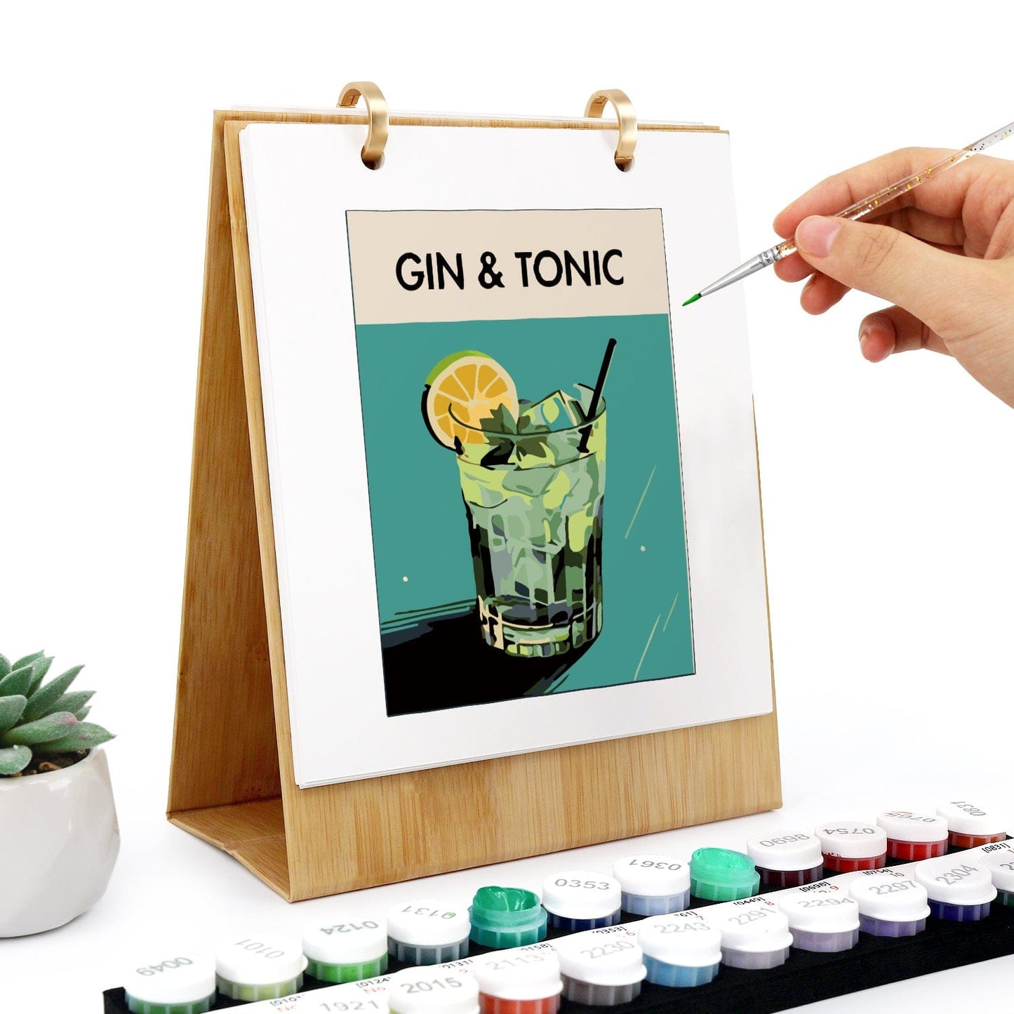 ColourMost™ 2026 Desk Calendar Series – Cocktails /Paint by Numbers(18.2cm x 22.5cm)