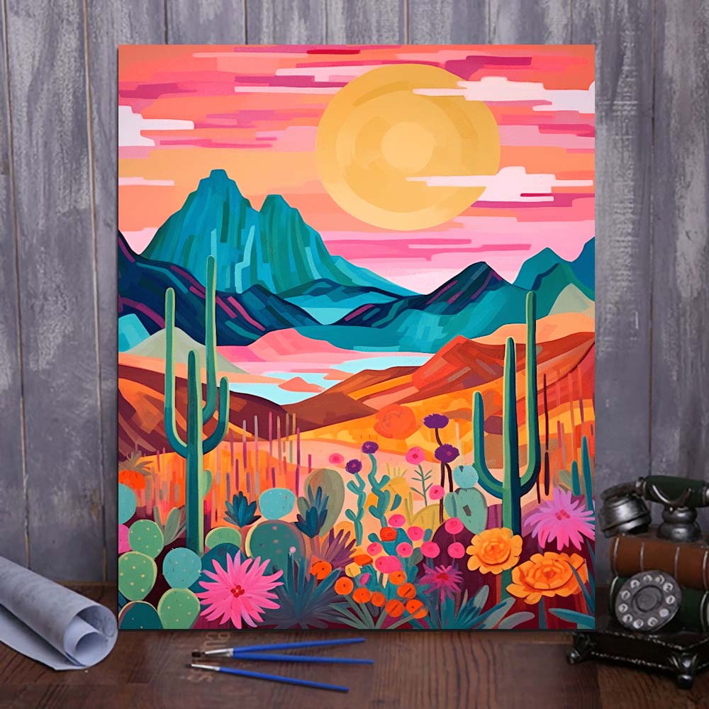 "Vivid Deserts" Series by ColourMost™ #02 | Original Paint by Numbers