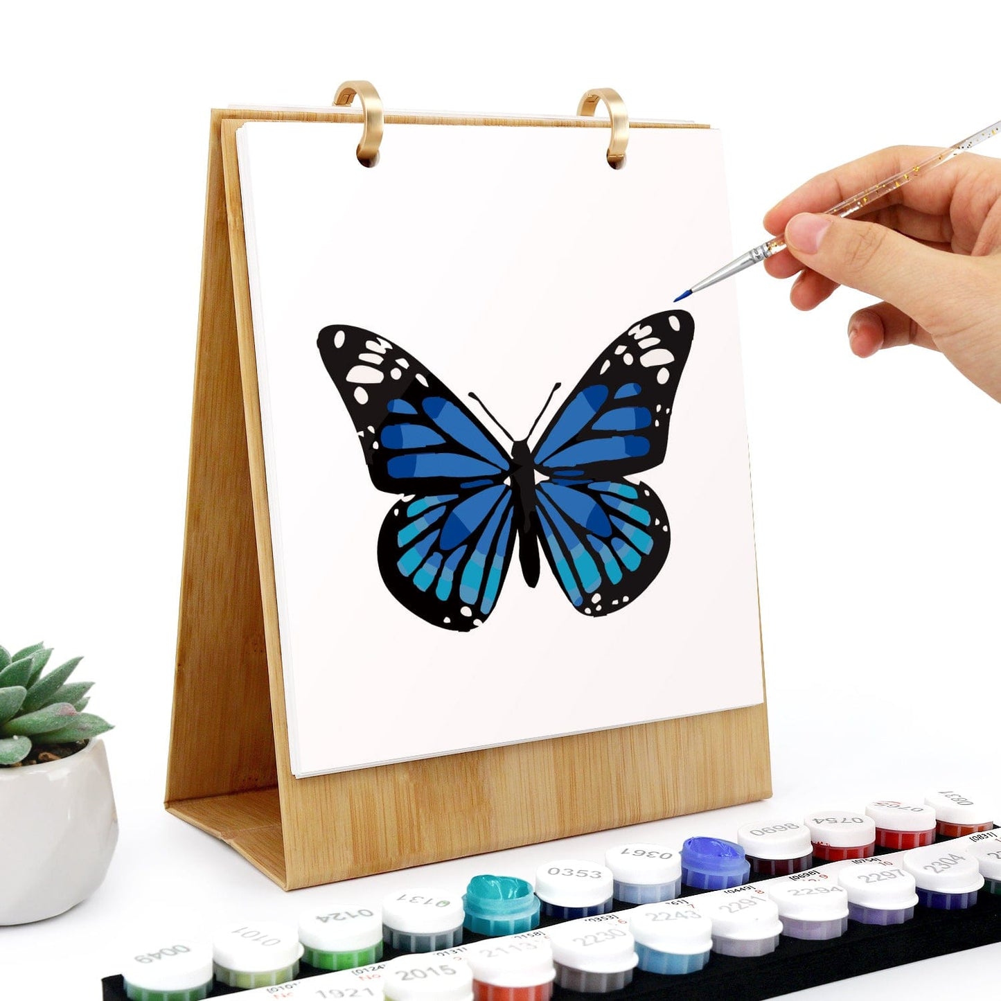 ColourMost™ 2026 Desk Calendar Series – Butterflies /Paint by Numbers(18.2cm x 22.5cm)