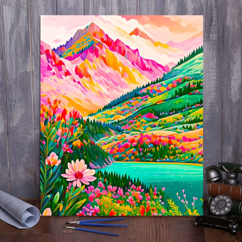 Unleash Creativity with 'Colorful Mountain' Paint by Numbers! Easy Start for Newbies, Zen-Like Relaxation, Ideal Show-Stealing Gift | Also ship to UK, CA, AU, and NZ