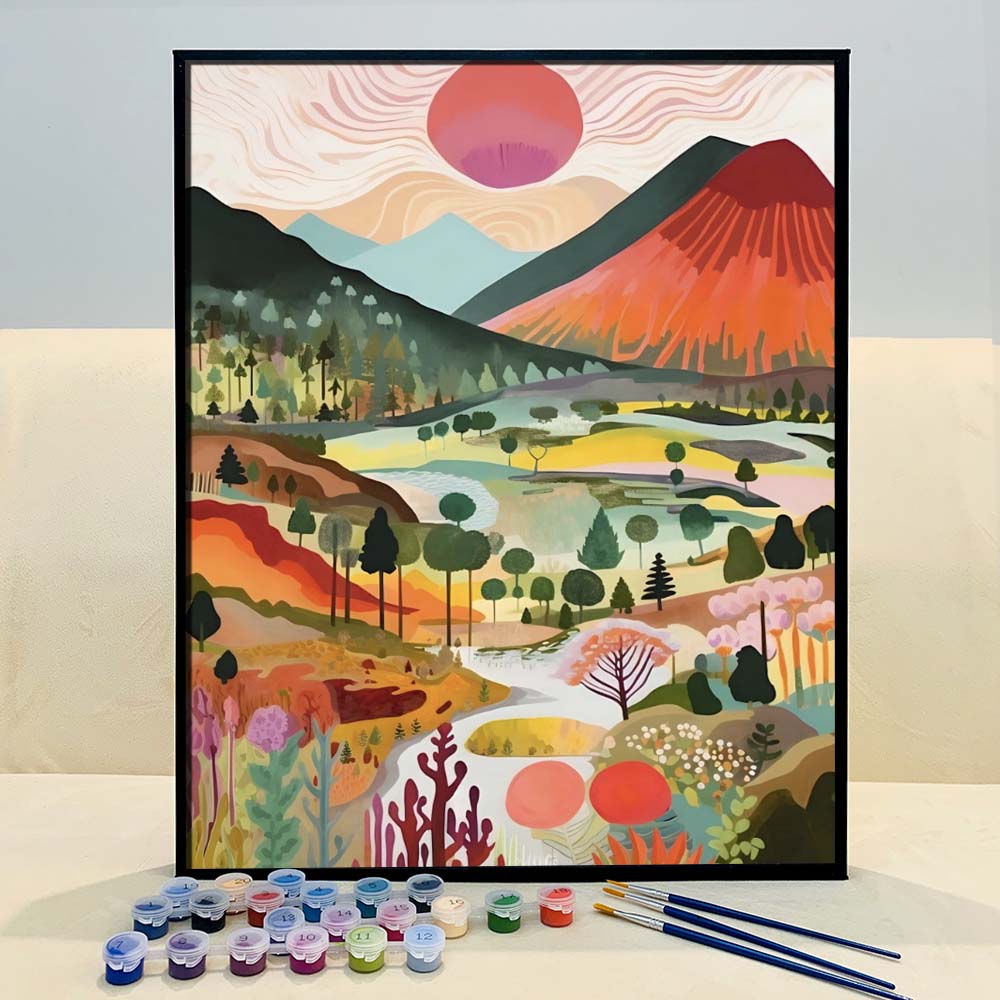 "Colorful Yellowstone" Series by ColourMost™ #03 - 'Expanse' | Original Paint by Numbers (16"x20" / 40x50cm) | Also ship to UK, CA, AU, and NZ