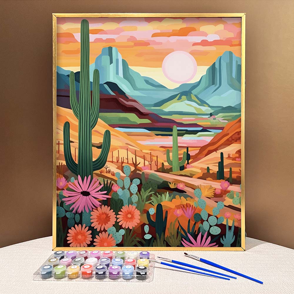 "Vivid Deserts" Series by ColourMost™ #03 | Original Paint by Numbers