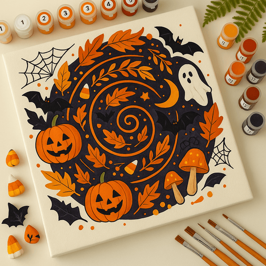 Spirits of Halloween  – DIY Paint by Numbers Kits - (16x16in / 40x40cm)