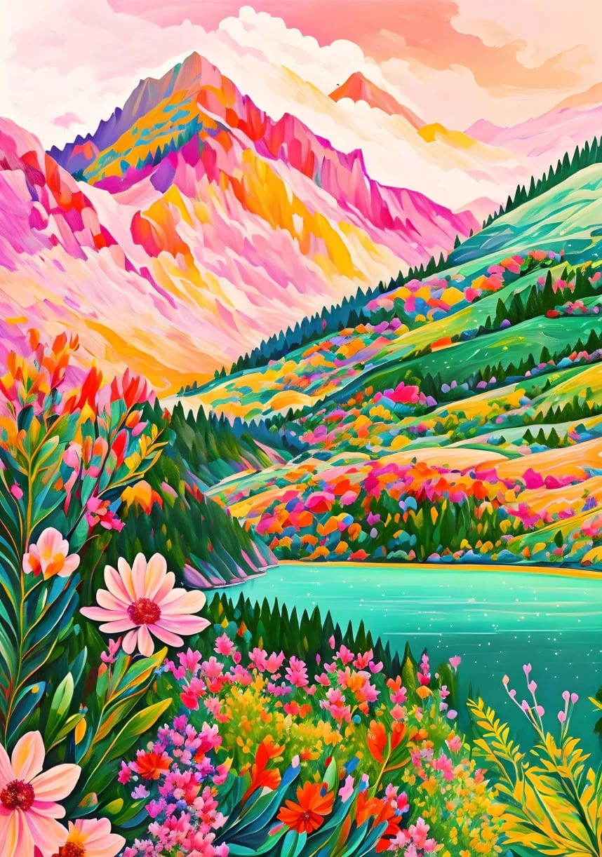 Unleash Creativity with 'Colorful Mountain' Paint by Numbers! Easy Start for Newbies, Zen-Like Relaxation, Ideal Show-Stealing Gift | Also ship to UK, CA, AU, and NZ