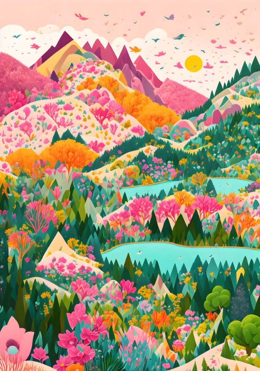 Unleash Creativity with 'Colorful Mountain' Paint by Numbers! Easy Start for Newbies, Zen-Like Relaxation, Ideal Show-Stealing Gift | Also ship to UK, CA, AU, and NZ