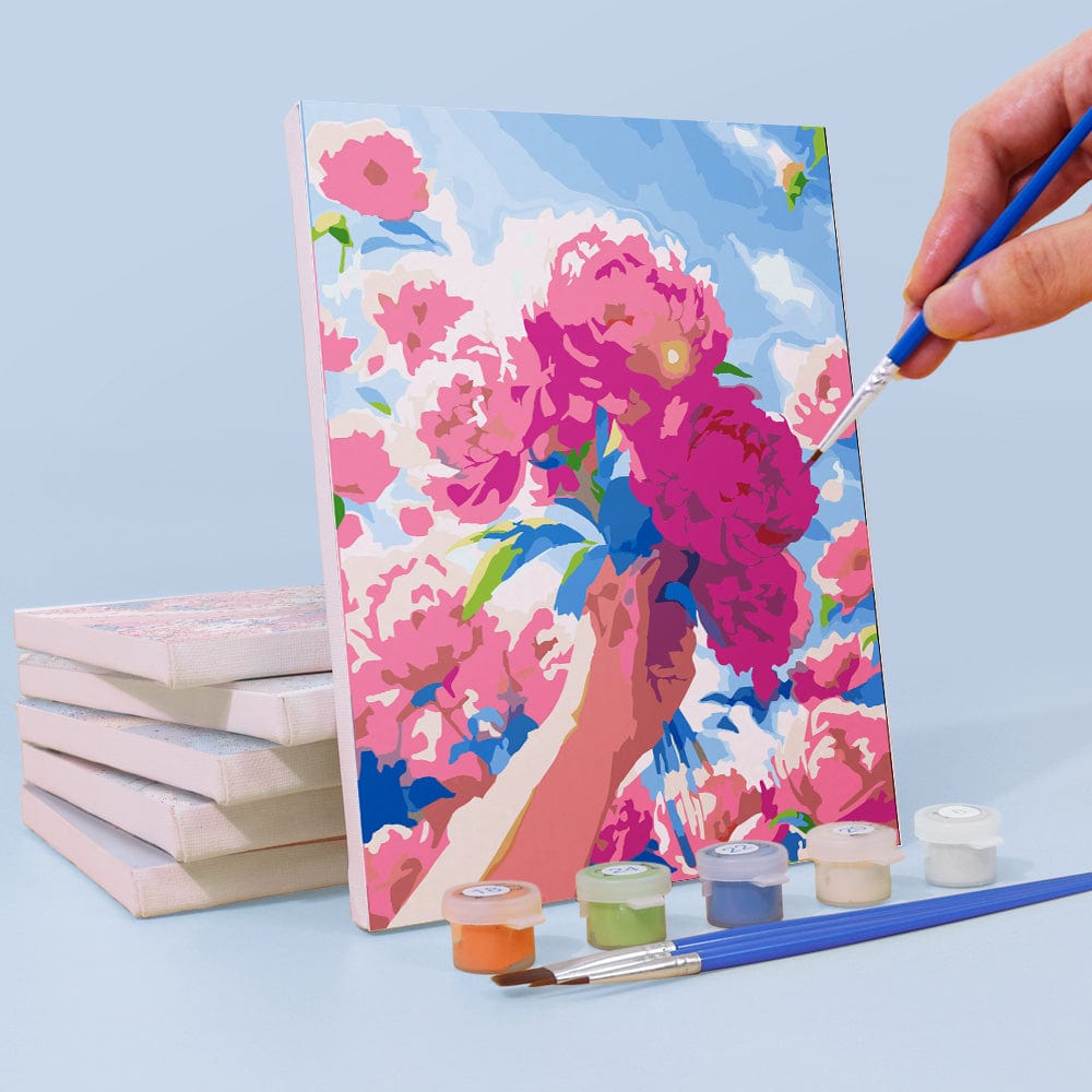 6 Mini Paintings – Flowers to the Sky Set (5.9” x 7.9” / 15 x 20 cm)