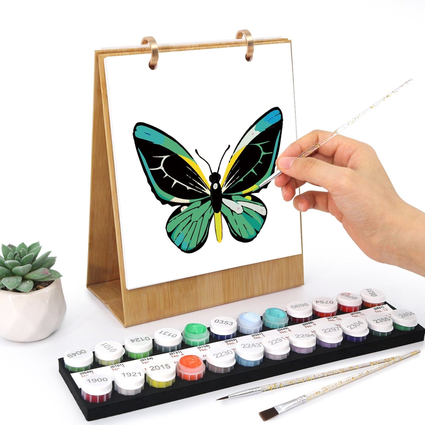 ColourMost™ 2026 Desk Calendar Series – Butterflies /Paint by Numbers(18.2cm x 22.5cm)