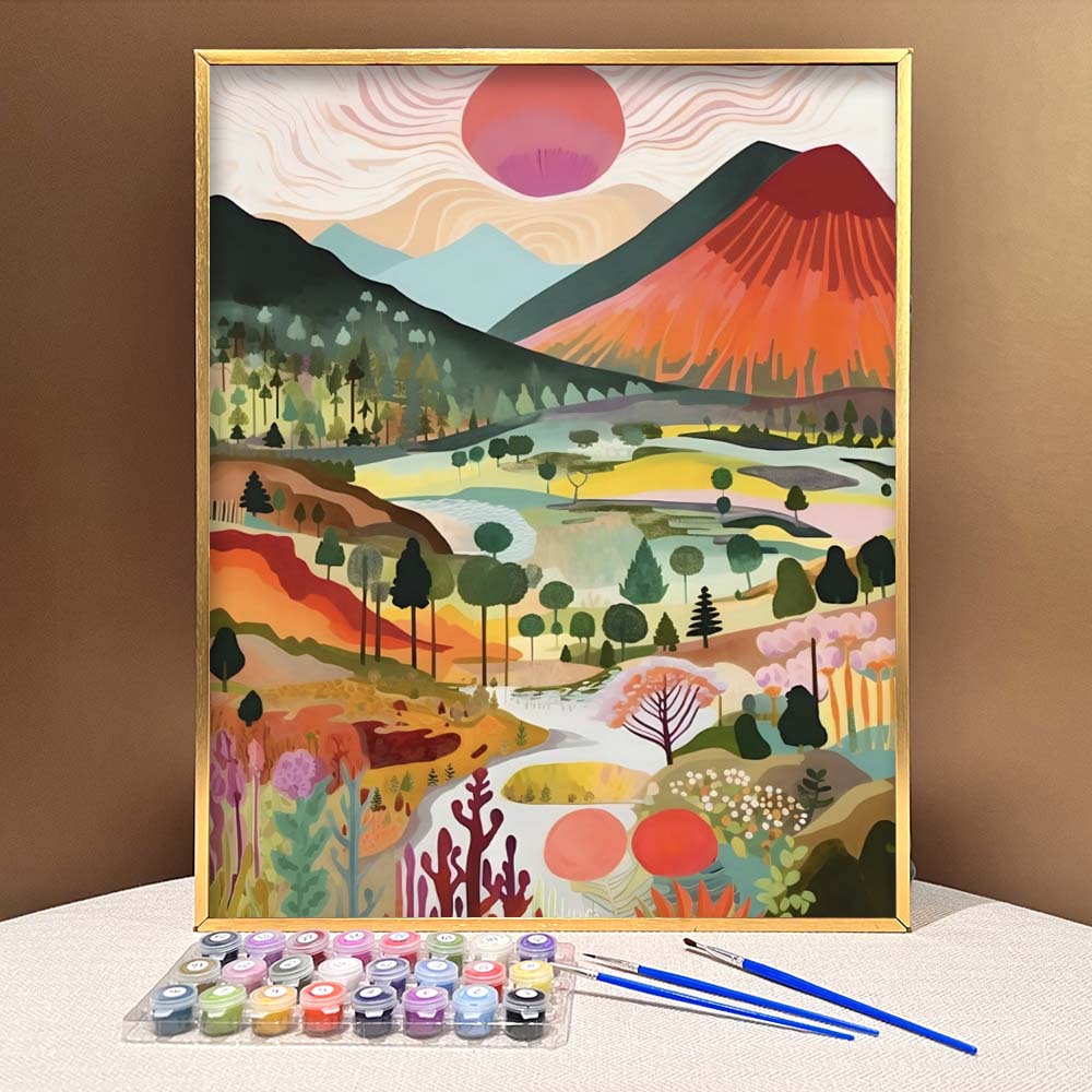 "Colorful Yellowstone" Series by ColourMost™ #03 - 'Expanse' | Original Paint by Numbers (16"x20" / 40x50cm) | Also ship to UK, CA, AU, and NZ