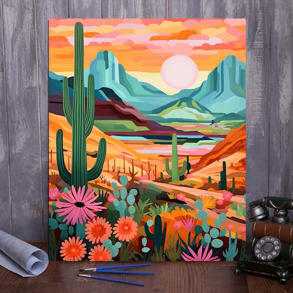 "Vivid Deserts" Series by ColourMost™ #03 | Original Paint by Numbers
