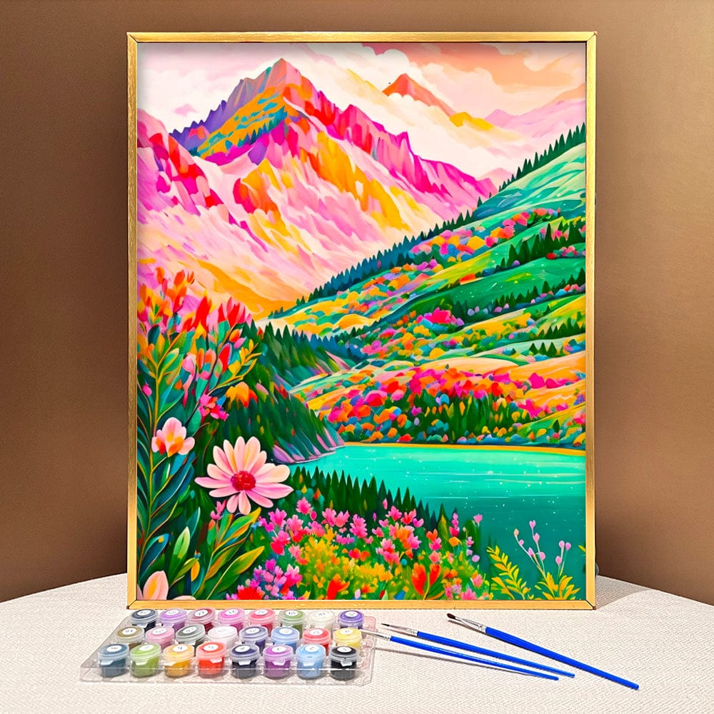 Unleash Creativity with 'Colorful Mountain' Paint by Numbers! Easy Start for Newbies, Zen-Like Relaxation, Ideal Show-Stealing Gift | Also ship to UK, CA, AU, and NZ
