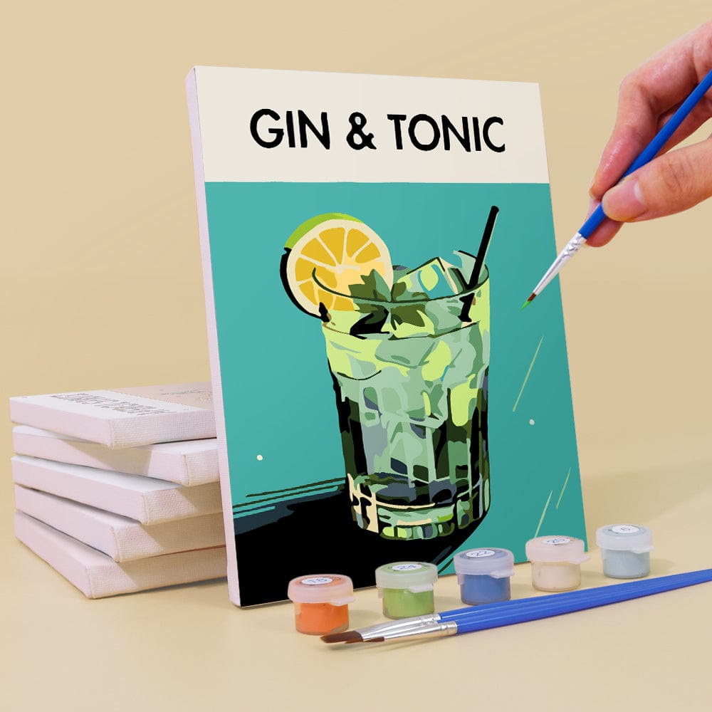 6 Mini Paintings - Cocktail Deluxe Set (5.9“ x 7.9" / 15 x 20 cm)