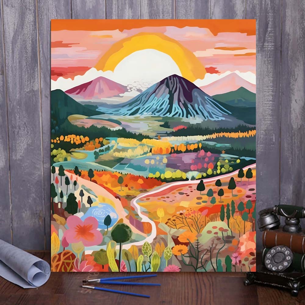 "Colorful Yellowstone" Series by ColourMost™ #04 - 'Ethos' | Original Paint by Numbers (16"x20" / 40x50cm) | Also ship to UK, CA, AU, and NZ