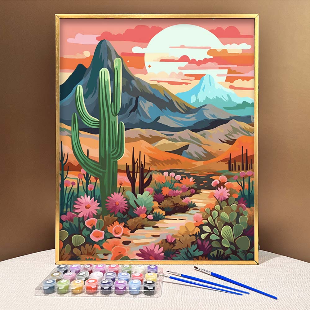 "Vivid Deserts" Series by ColourMost™ #04 | Original Paint by Numbers