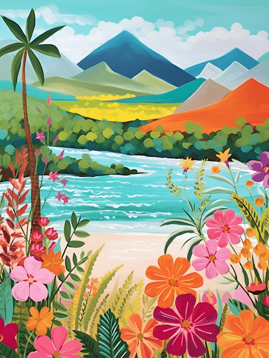 "Vibrant Shores" Series by ColourMost™ #02 | Original Paint by Numbers