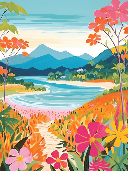 "Vibrant Shores" Series by ColourMost™ #03 | Original Paint by Numbers