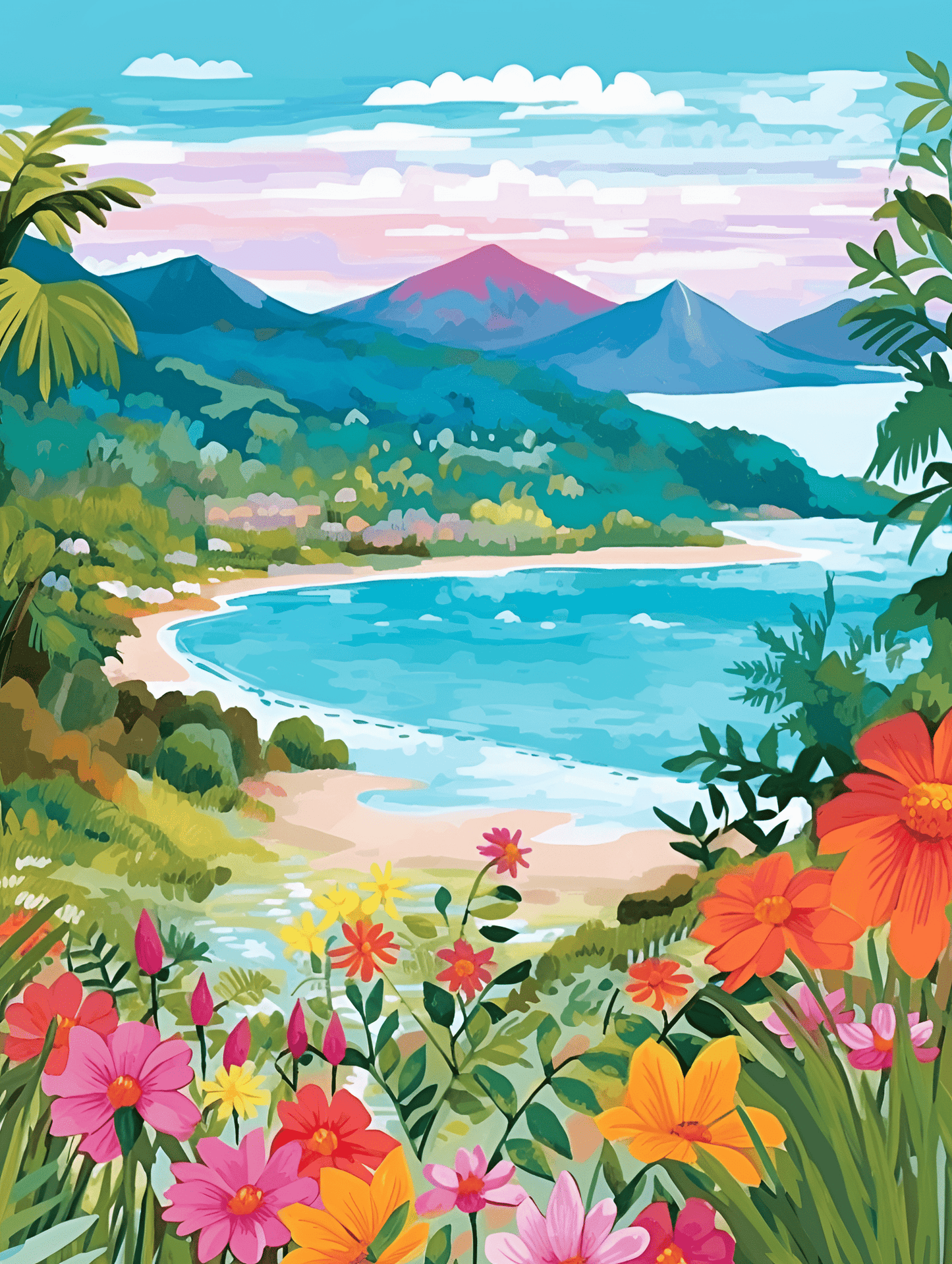 "Vibrant Shores" Series by ColourMost™ #05 | Original Paint by Numbers