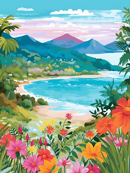"Vibrant Shores" Series by ColourMost™ #05 | Original Paint by Numbers