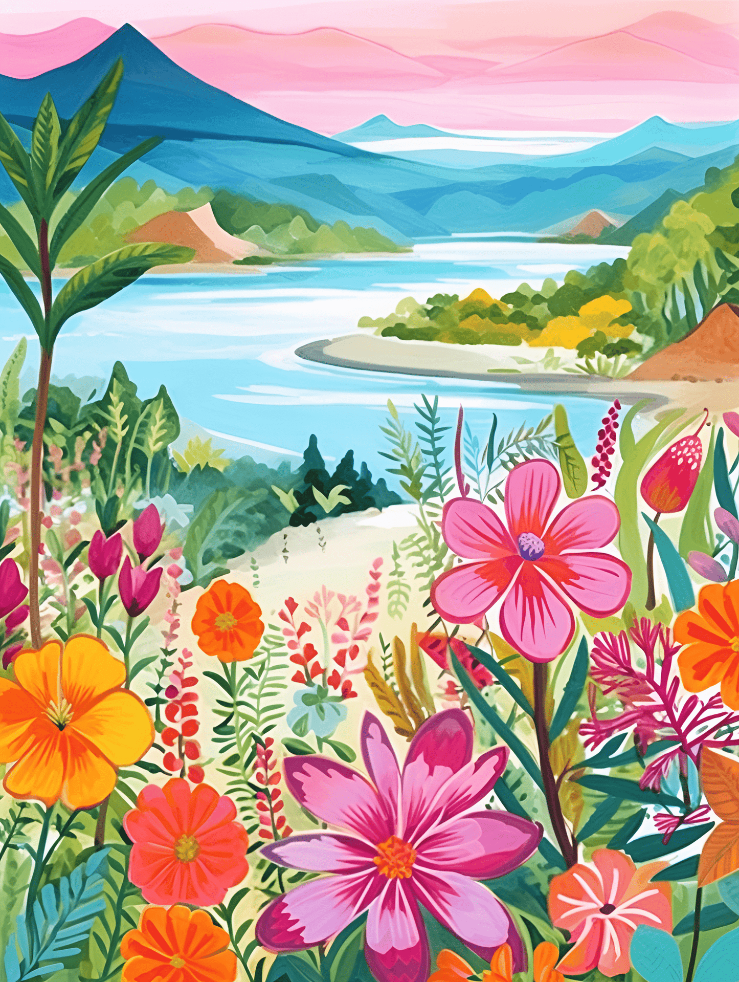 "Vibrant Shores" Series by ColourMost™ #06 | Original Paint by Numbers