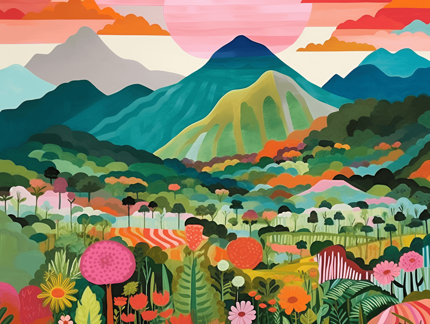 "Colorful Mountains" Series by ColourMost™ #14 | Original Paint by Numbers | Also ship to UK, CA, AU, and NZ