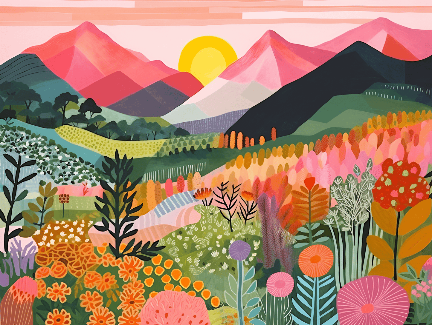 "Colorful Mountains" Series by ColourMost™ #18 | Original Paint by Numbers | Also ship to UK, CA, AU, and NZ