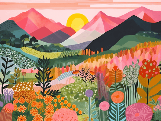 "Colorful Mountains" Series by ColourMost™ #18 | Original Paint by Numbers | Also ship to UK, CA, AU, and NZ