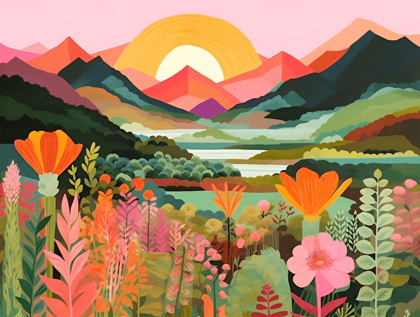 "Colorful Mountains" Series by ColourMost™ #22 | Original Paint by Numbers | Also ship to UK, CA, AU, and NZ