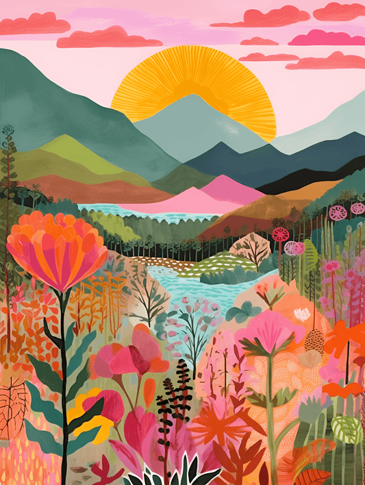 "Colorful Mountains" Series by ColourMost™ #24 | Original Paint by Numbers | Also ship to UK, CA, AU, and NZ