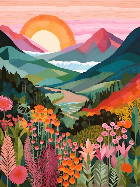 "Colorful Mountains" Series by ColourMost™ #26 | Original Paint by Numbers | Also ship to UK, CA, AU, and NZ