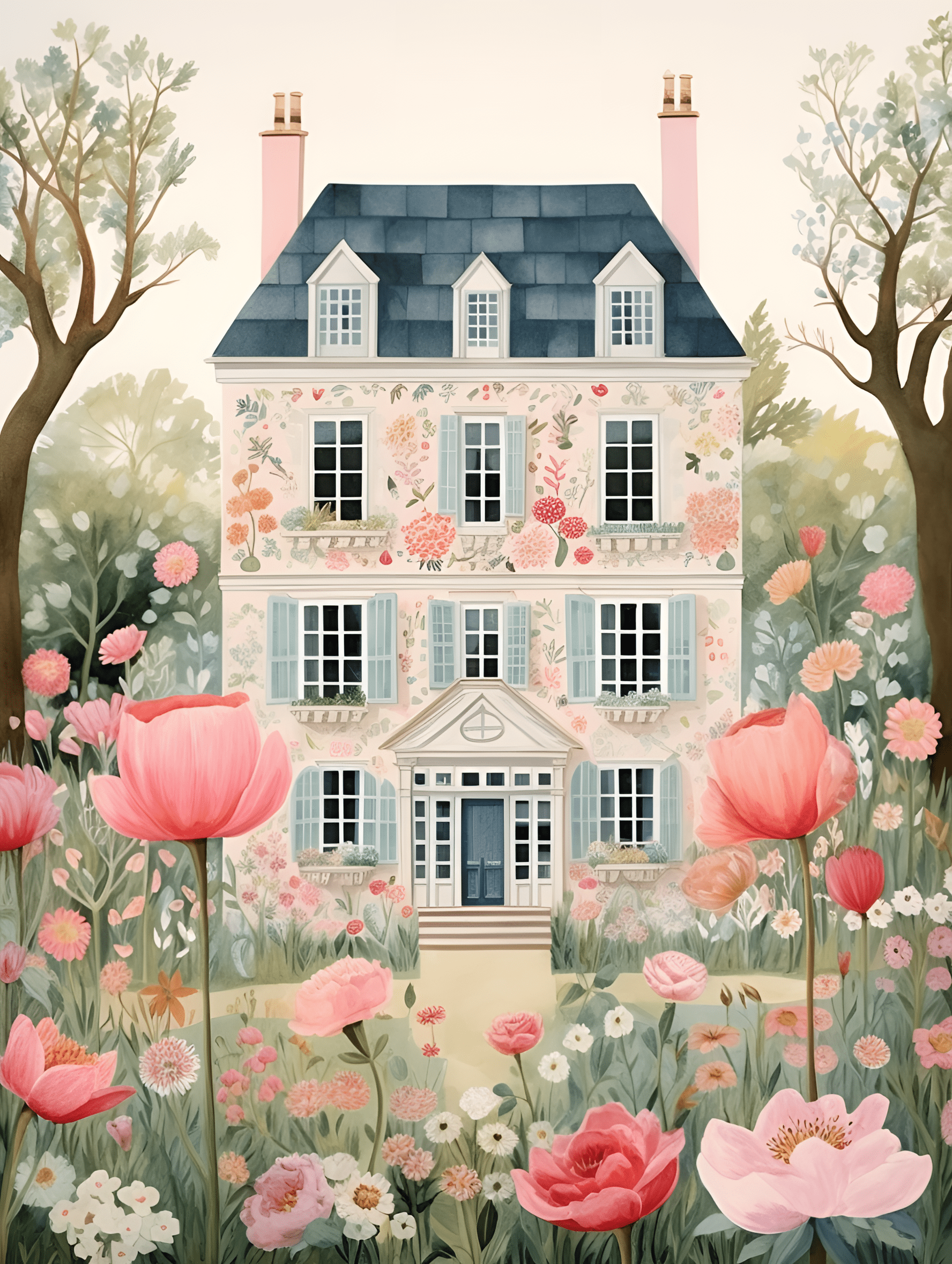 【Valentine's Day Sale】 Blossom Manor by ColourMost™ | Original Paint by  Numbers