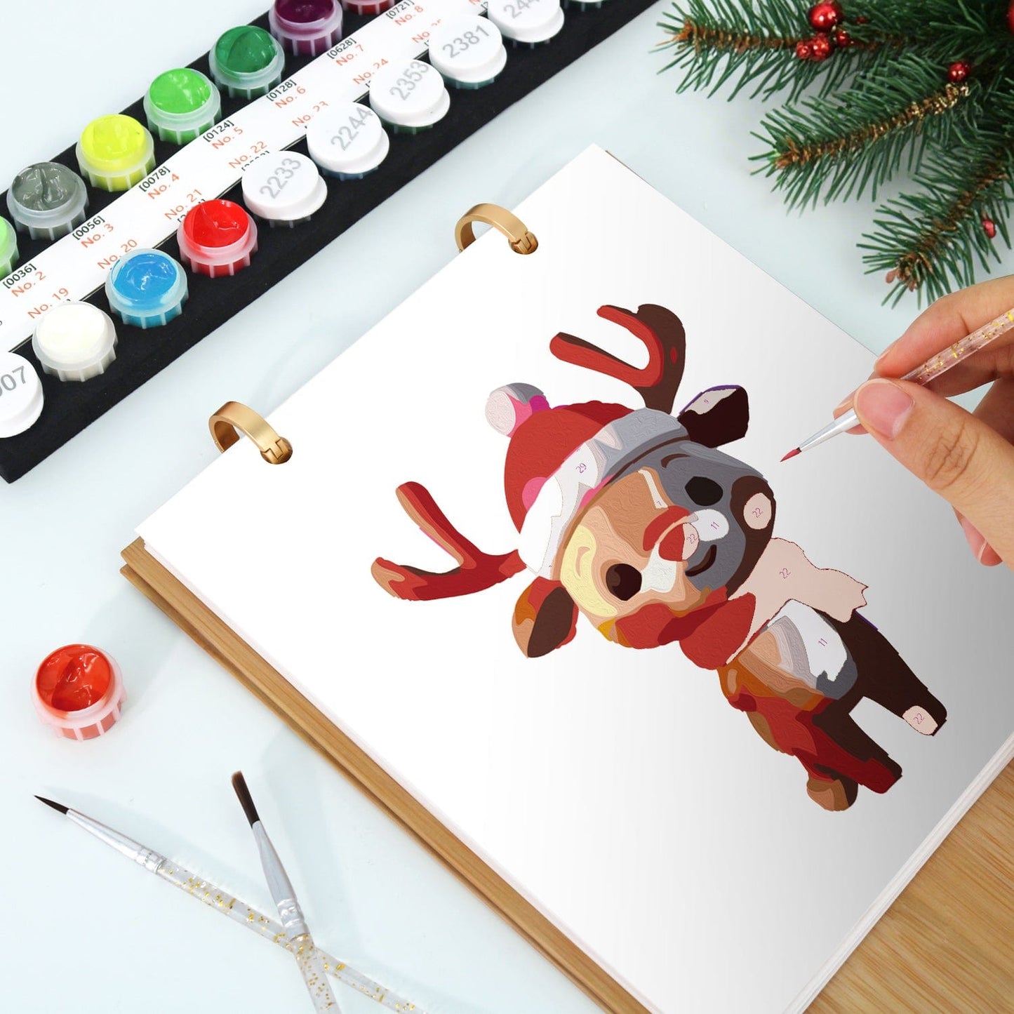 ColourMost™ 2026 Desk Calendar Series – Christmas Carnival /Paint by Numbers(18.2cm x 22.5cm)