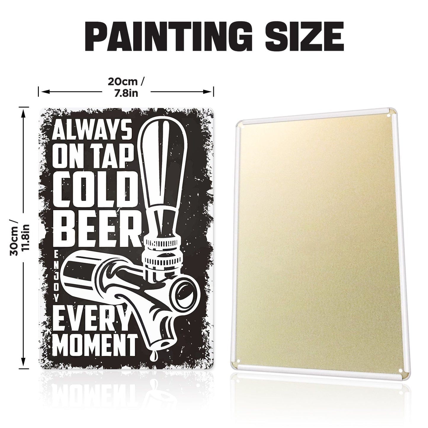 ColourMost™ Metal Bar/Posters Art Paint By Numbers- Cold Beer On Tap #07 (20x30cm /7.8"x11.8")