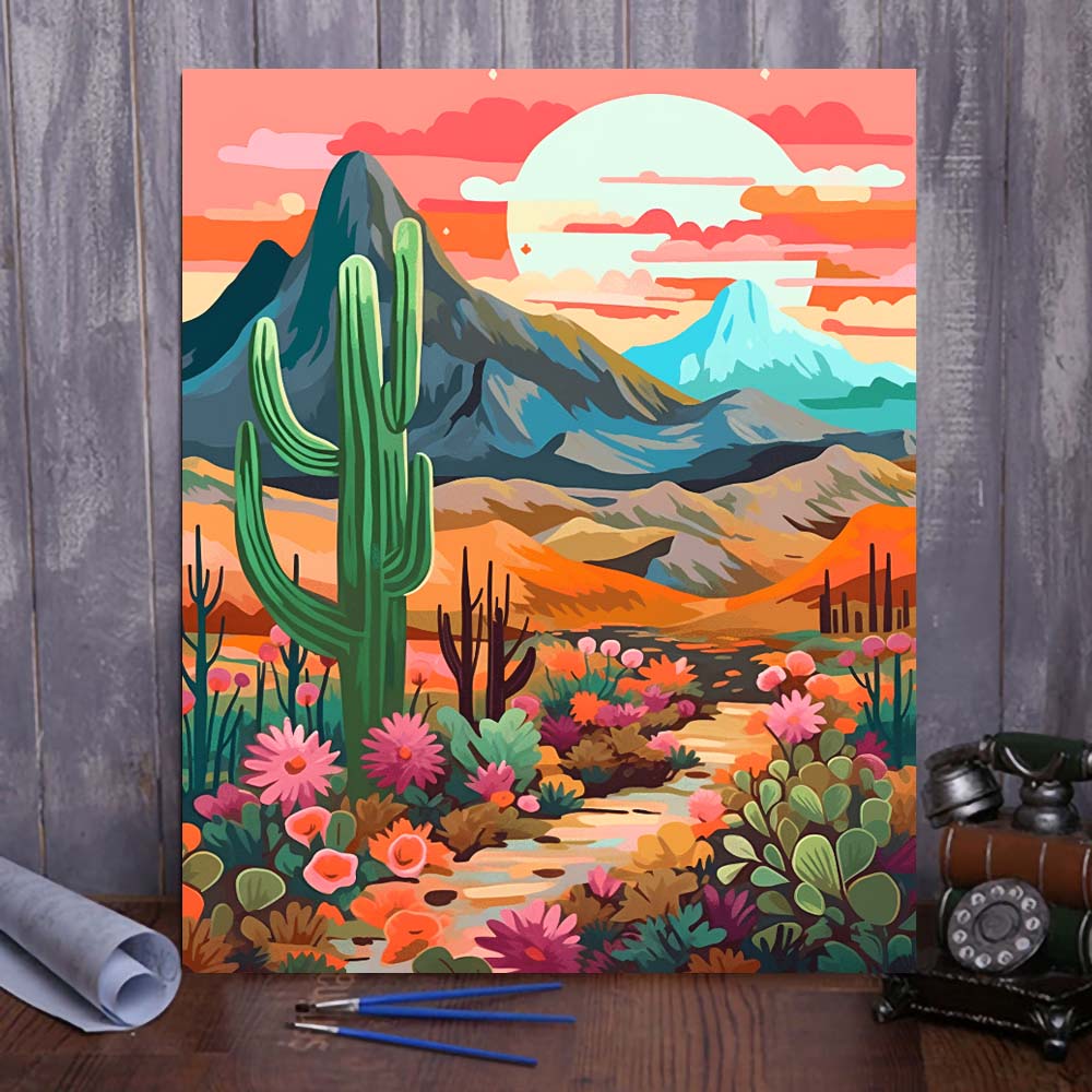 "Vivid Deserts" Series by ColourMost™ #04 | Original Paint by Numbers